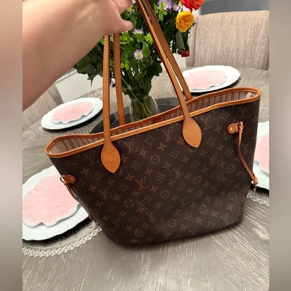 Brown and Tan Monogram Tote - Picture 2 of 15